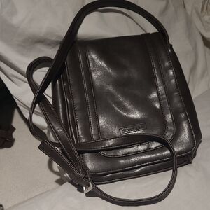 Classic Dark Brown Crossbody Bag with Adjustable Strap